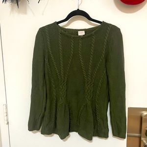 Olive crochet sweater